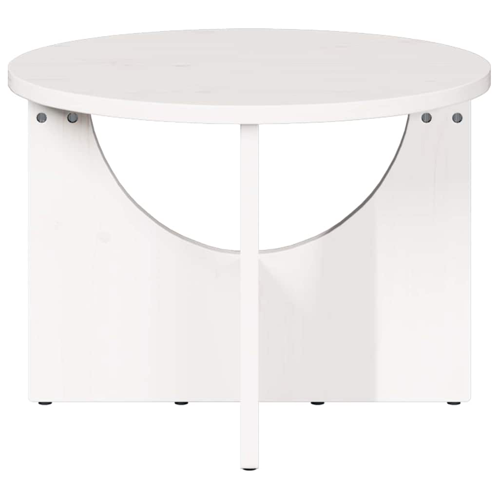 vidaXL Coffee Table White 50 x 50 x 35 cm Solid pine wood