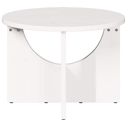 vidaXL Coffee Table White 50 x 50 x 35 cm Solid pine wood