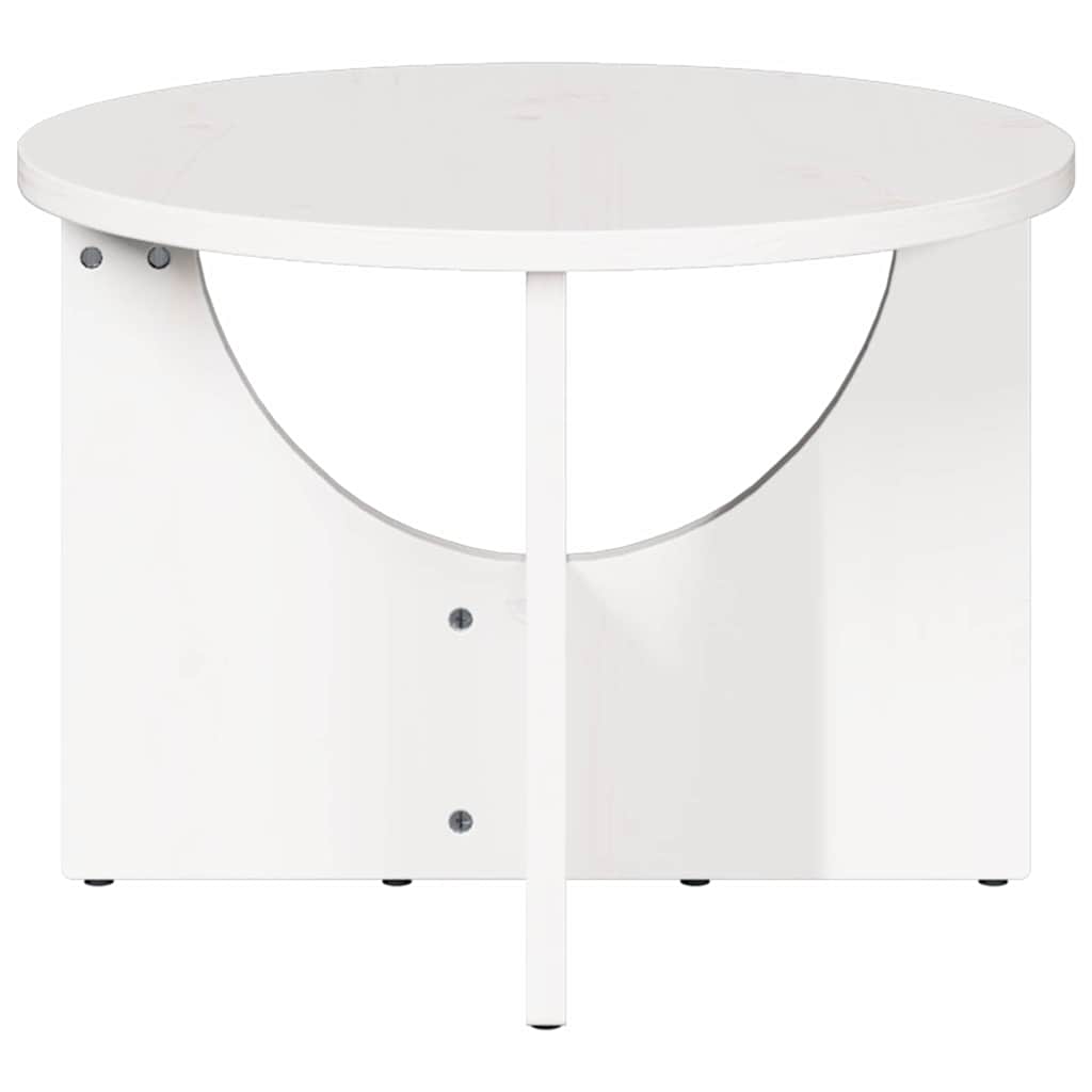 vidaXL Coffee Table White 50 x 50 x 35 cm Solid pine wood