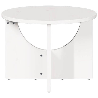 vidaXL Coffee Table White 50 x 50 x 35 cm Solid pine wood
