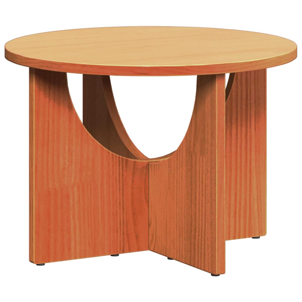 vidaXL Coffee Table Wax Brown 50 x 50 x 35 cm Solid pine wood