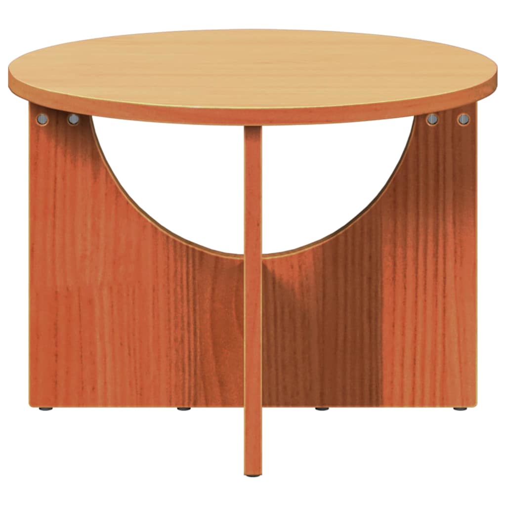vidaXL Coffee Table Wax Brown 50 x 50 x 35 cm Solid pine wood
