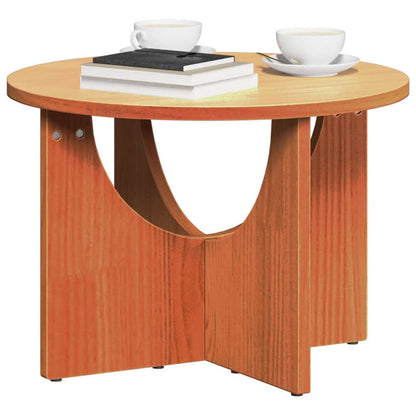 vidaXL Coffee Table Wax Brown 50 x 50 x 35 cm Solid pine wood