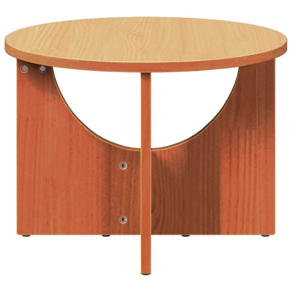 vidaXL Coffee Table Wax Brown 50 x 50 x 35 cm Solid pine wood