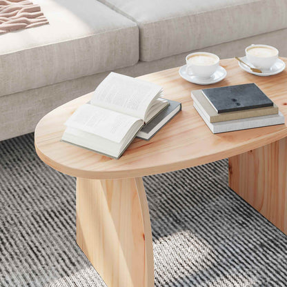 vidaXL Coffee Table Brown 80 x 40 x 35 cm Solid Pine Wood
