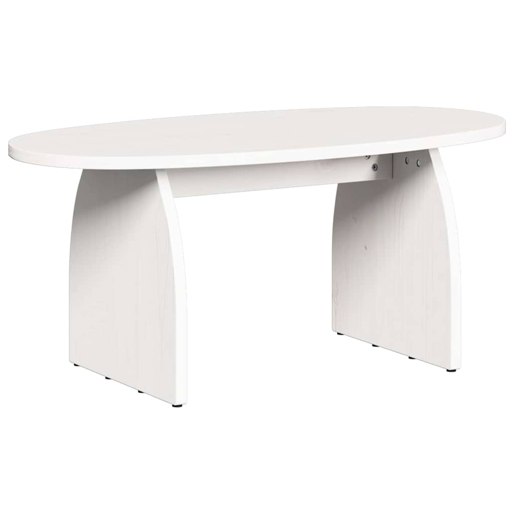 vidaXL Coffee Table White 80 x 40 x 35 cm Solid Pine Wood