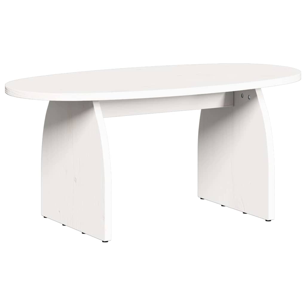 vidaXL Coffee Table White 80 x 40 x 35 cm Solid Pine Wood