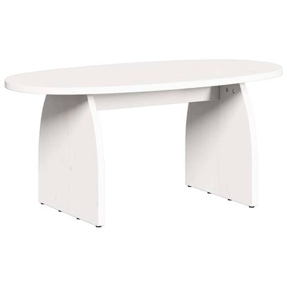 vidaXL Coffee Table White 80 x 40 x 35 cm Solid Pine Wood