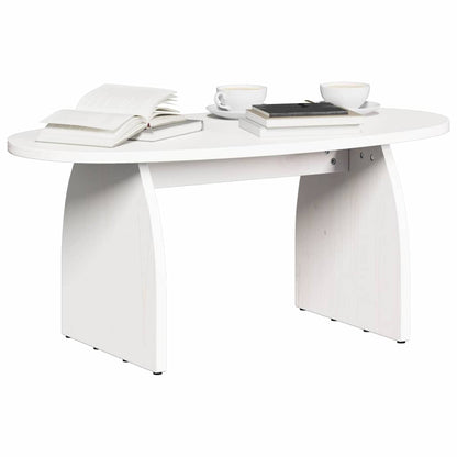 vidaXL Coffee Table White 80 x 40 x 35 cm Solid Pine Wood