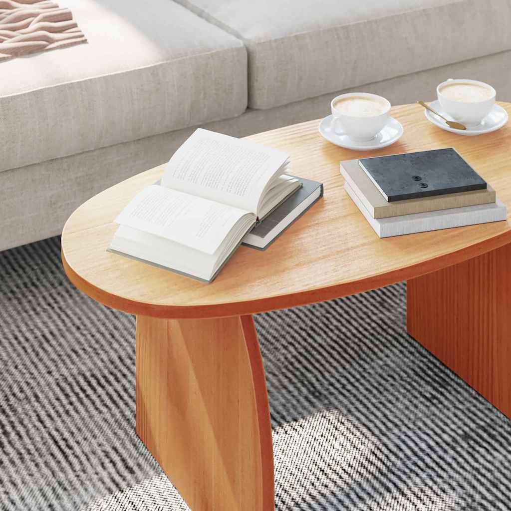 vidaXL Coffee Table Wax Brown 80 x 40 x 35 cm Solid Pine Wood