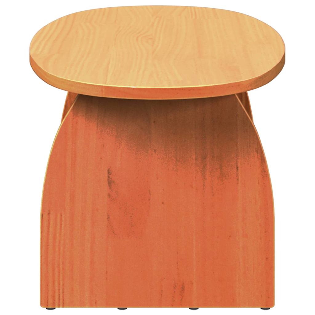 vidaXL Coffee Table Wax Brown 80 x 40 x 35 cm Solid Pine Wood