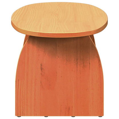 vidaXL Coffee Table Wax Brown 80 x 40 x 35 cm Solid Pine Wood
