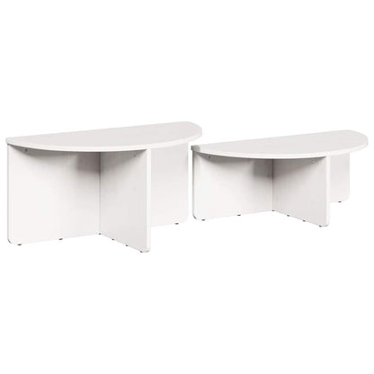 vidaXL Coffee Table 2 pcs White Solid pine wood