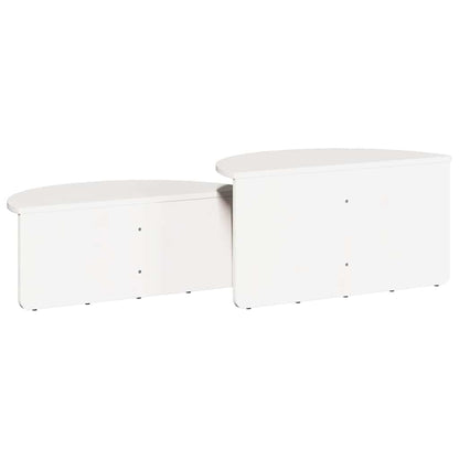 vidaXL Coffee Table 2 pcs White Solid pine wood