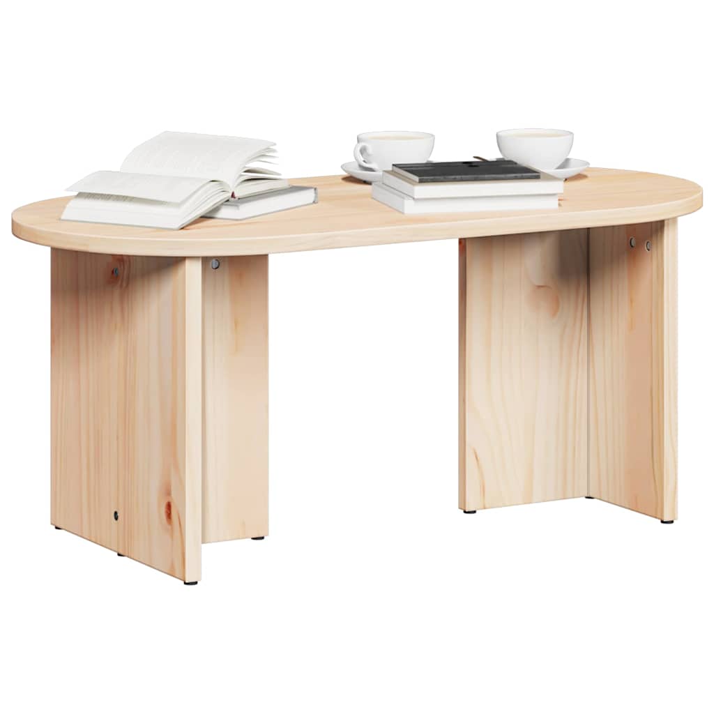 vidaXL Coffee Table Natural 80 x 39.5 x 35 cm Solid Pine wood