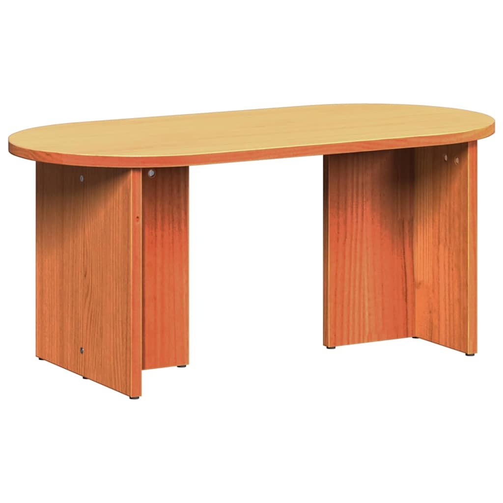vidaXL Coffee Table Wax Brown 80 x 39.5 x 35 cm Solid Pine wood