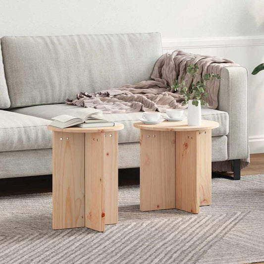 vidaXL Coffee Table 2 pcs Natural