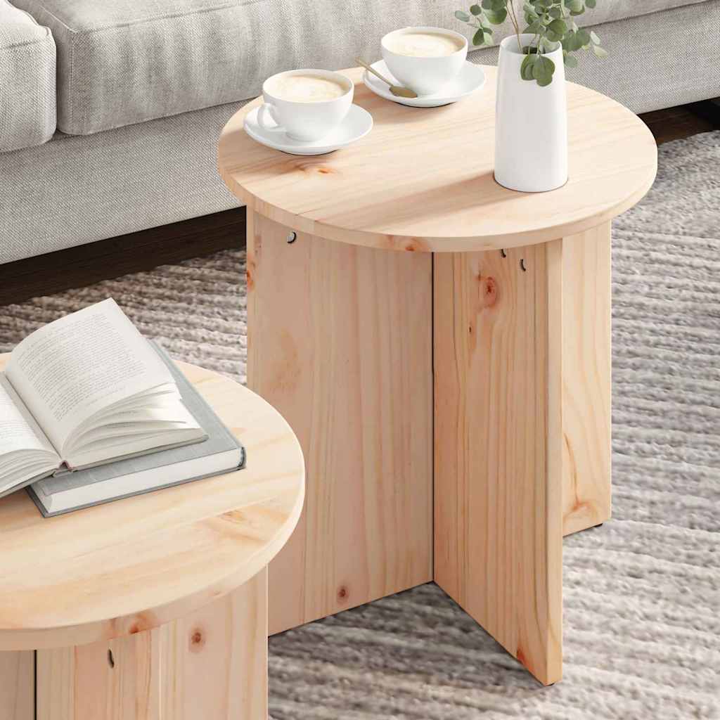 vidaXL Coffee Table 2 pcs Natural