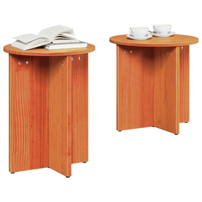 vidaXL Coffee Table 2 pcs Wax Brown