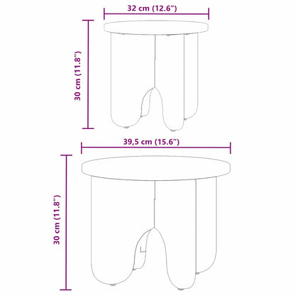 vidaXL Coffee Table 2 pcs Natural Solid Pine wood
