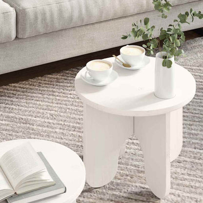 vidaXL Coffee Table 2 pcs White Solid Pine wood
