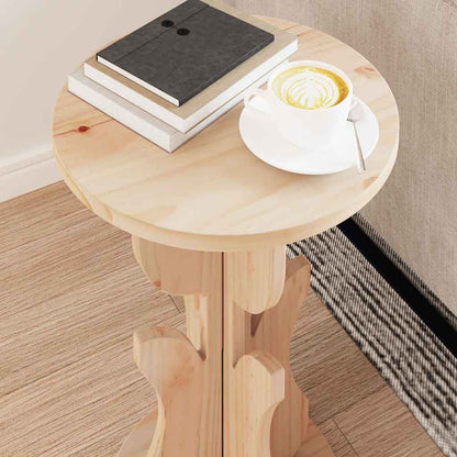 vidaXL Coffee Table Natural 39.5 x 39.5 x 53.5 cm Solid pine wood