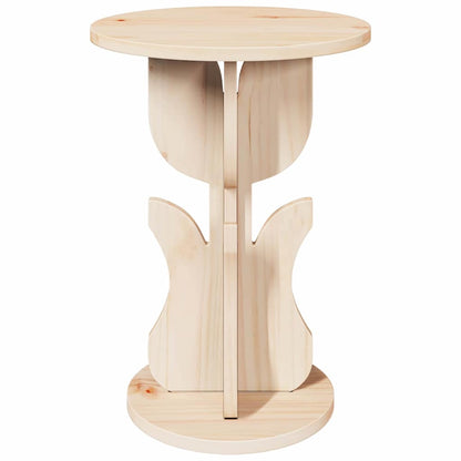 vidaXL Coffee Table Natural 39.5 x 39.5 x 53.5 cm Solid pine wood