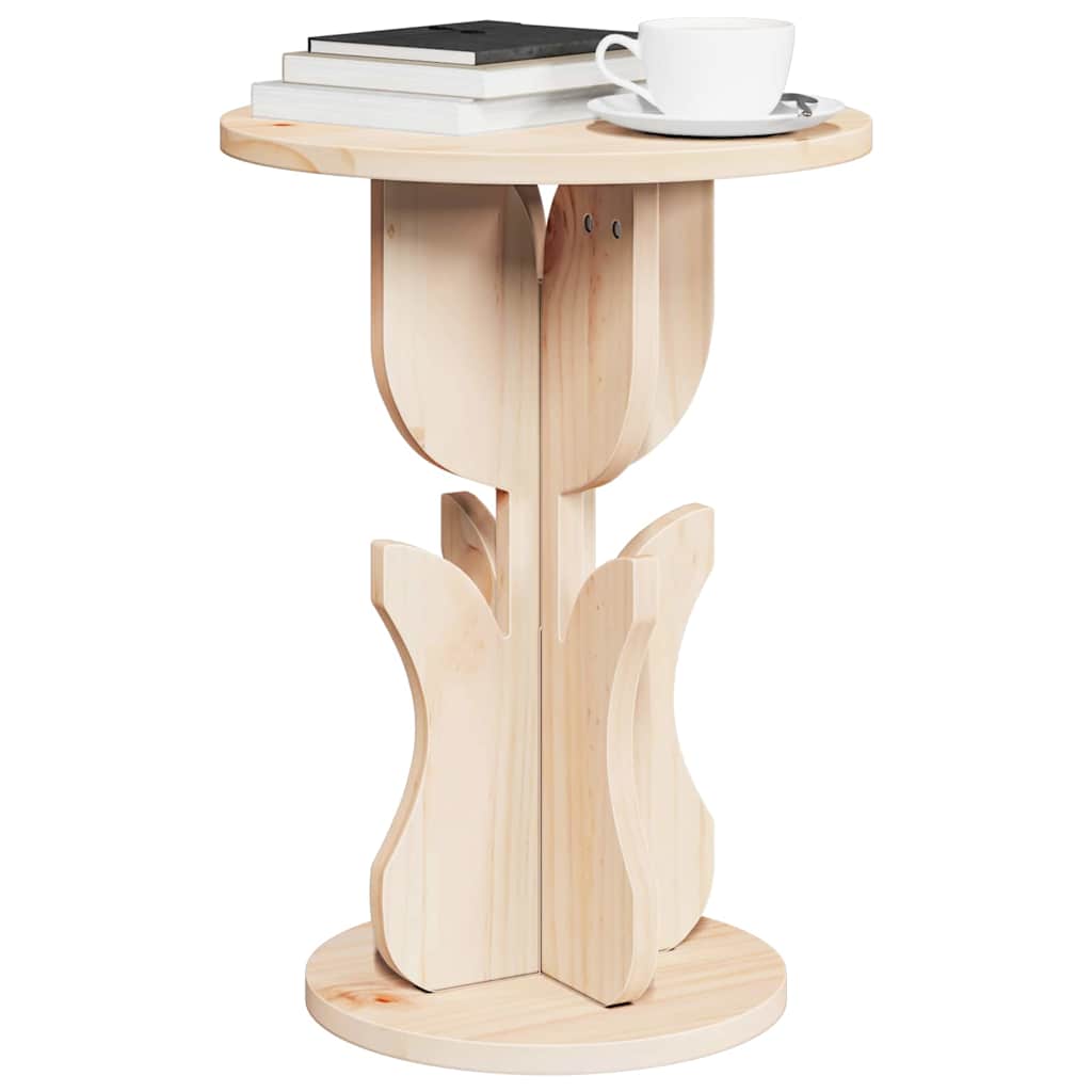 vidaXL Coffee Table Natural 39.5 x 39.5 x 53.5 cm Solid pine wood