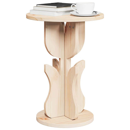 vidaXL Coffee Table Natural 39.5 x 39.5 x 53.5 cm Solid pine wood