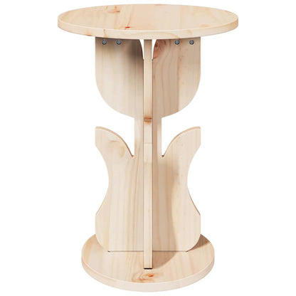 vidaXL Coffee Table Natural 39.5 x 39.5 x 53.5 cm Solid pine wood