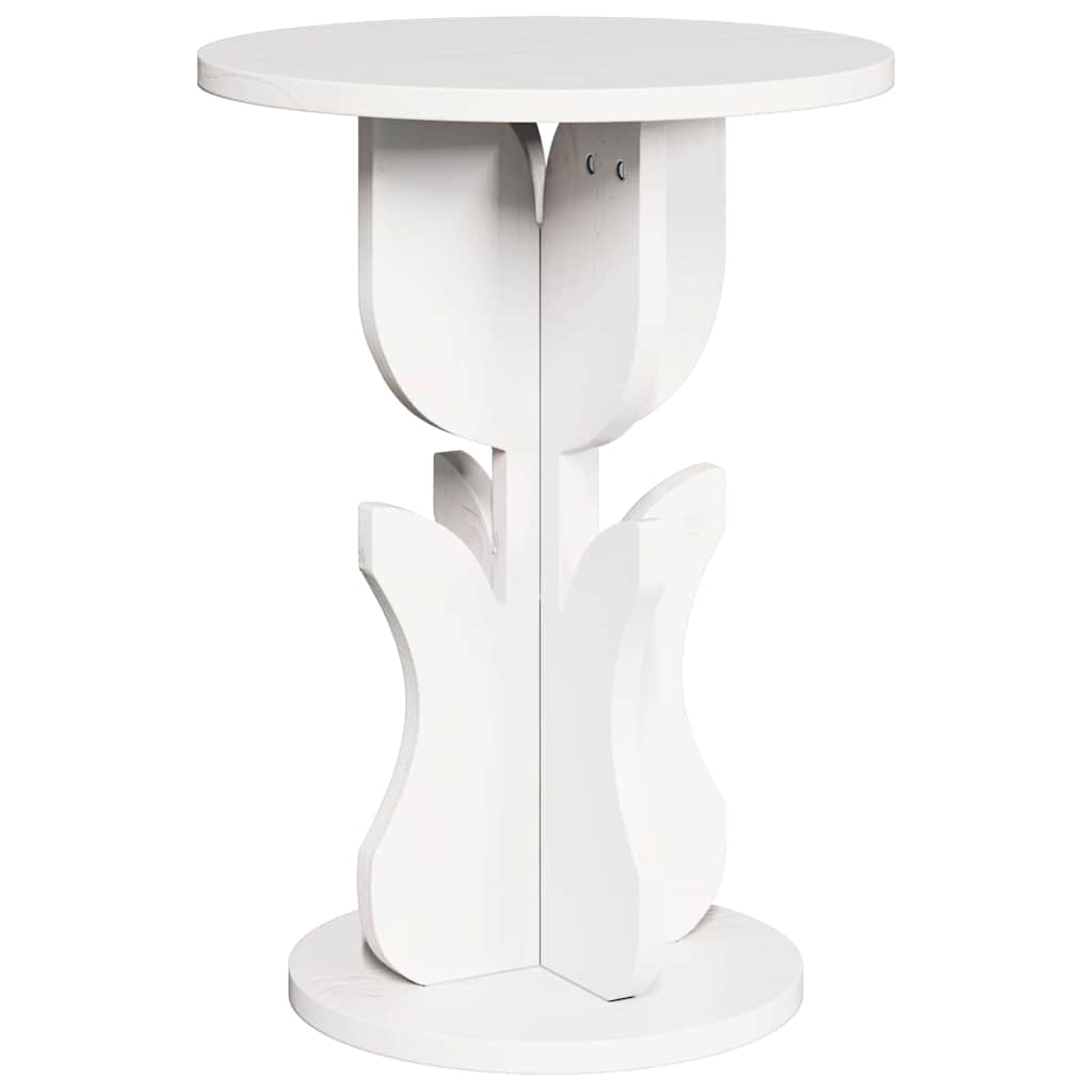 vidaXL Coffee Table White 39.5 x 39.5 x 53.5 cm Solid pine wood