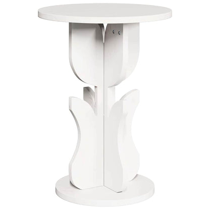 vidaXL Coffee Table White 39.5 x 39.5 x 53.5 cm Solid pine wood