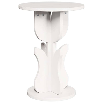 vidaXL Coffee Table White 39.5 x 39.5 x 53.5 cm Solid pine wood
