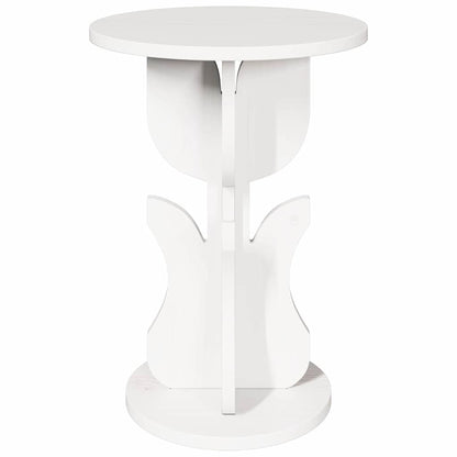 vidaXL Coffee Table White 39.5 x 39.5 x 53.5 cm Solid pine wood