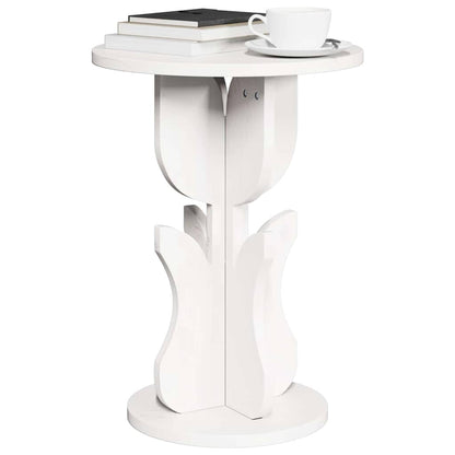 vidaXL Coffee Table White 39.5 x 39.5 x 53.5 cm Solid pine wood