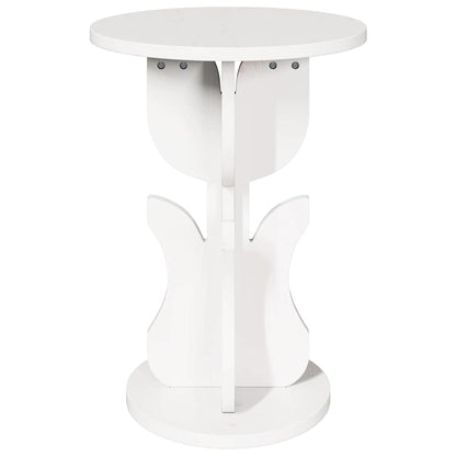 vidaXL Coffee Table White 39.5 x 39.5 x 53.5 cm Solid pine wood