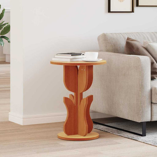 vidaXL Coffee Table Wax Brown 39.5 x 39.5 x 53.5 cm Solid pine wood