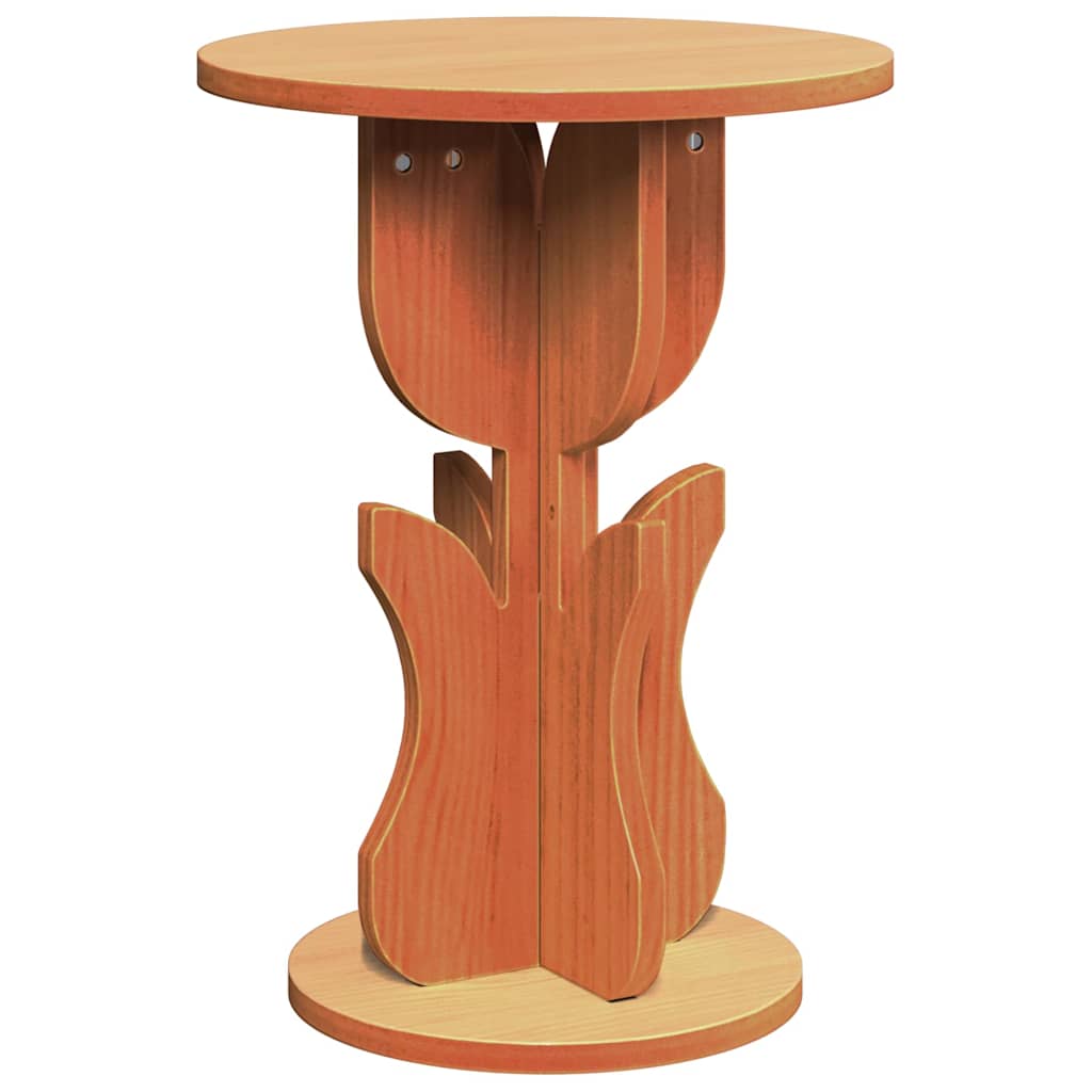 vidaXL Coffee Table Wax Brown 39.5 x 39.5 x 53.5 cm Solid pine wood