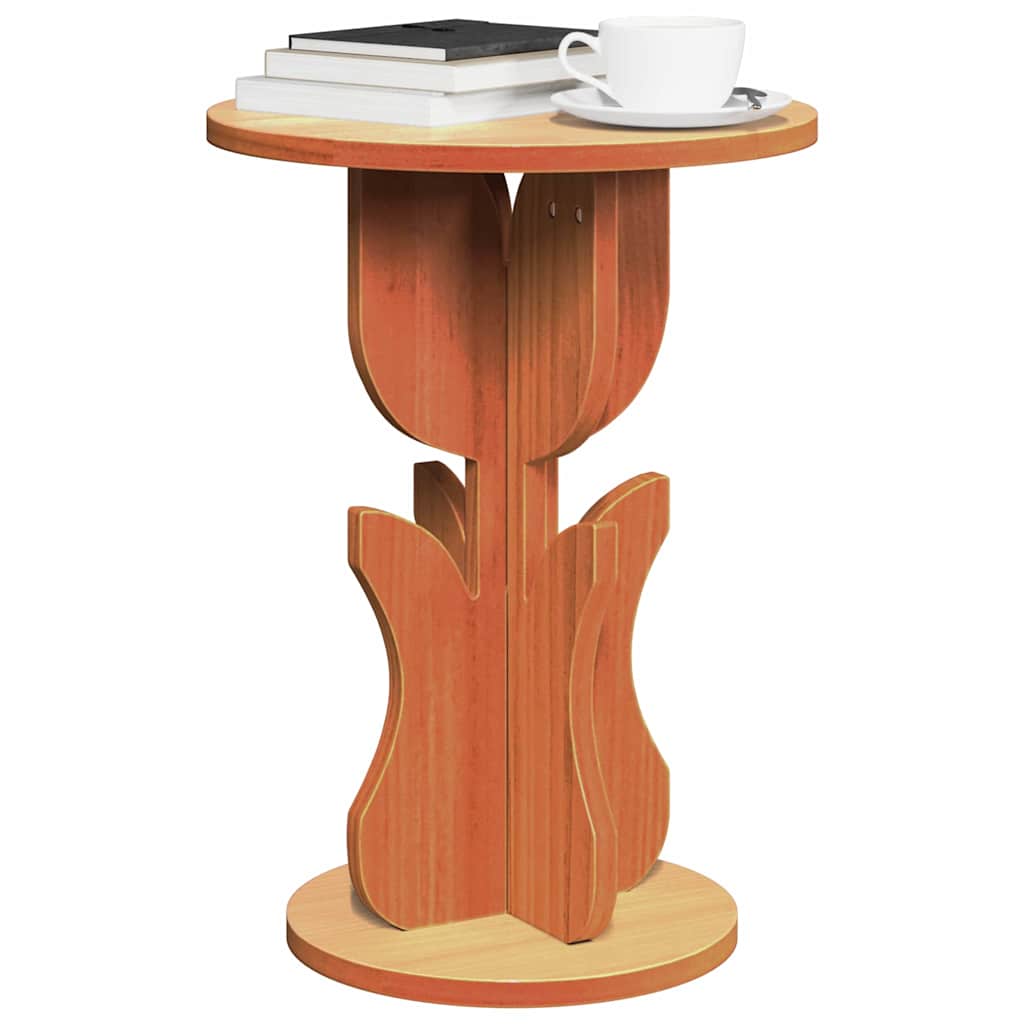 vidaXL Coffee Table Wax Brown 39.5 x 39.5 x 53.5 cm Solid pine wood