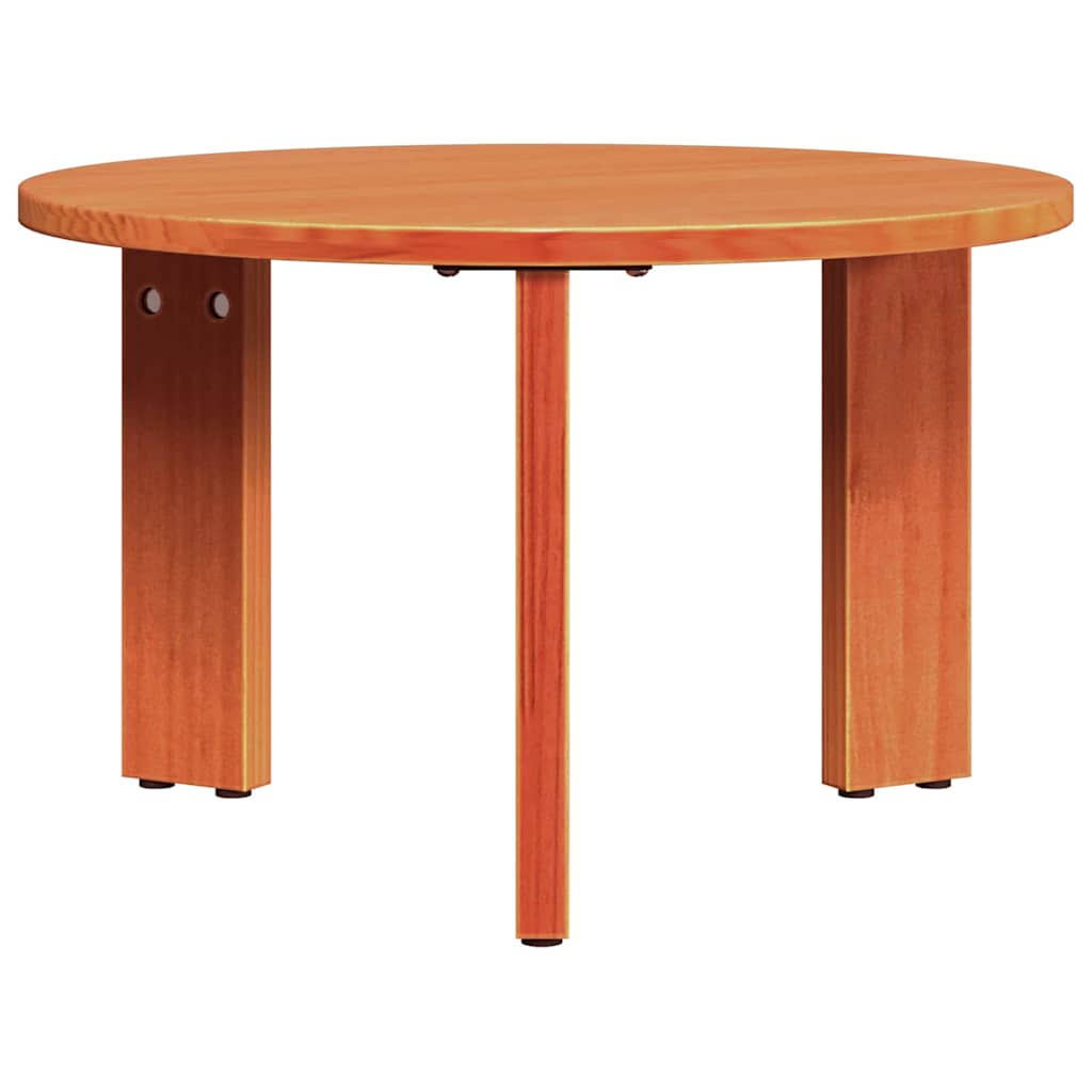 vidaXL Coffee Table 2 pcs Wax Brown Solid Pine wood
