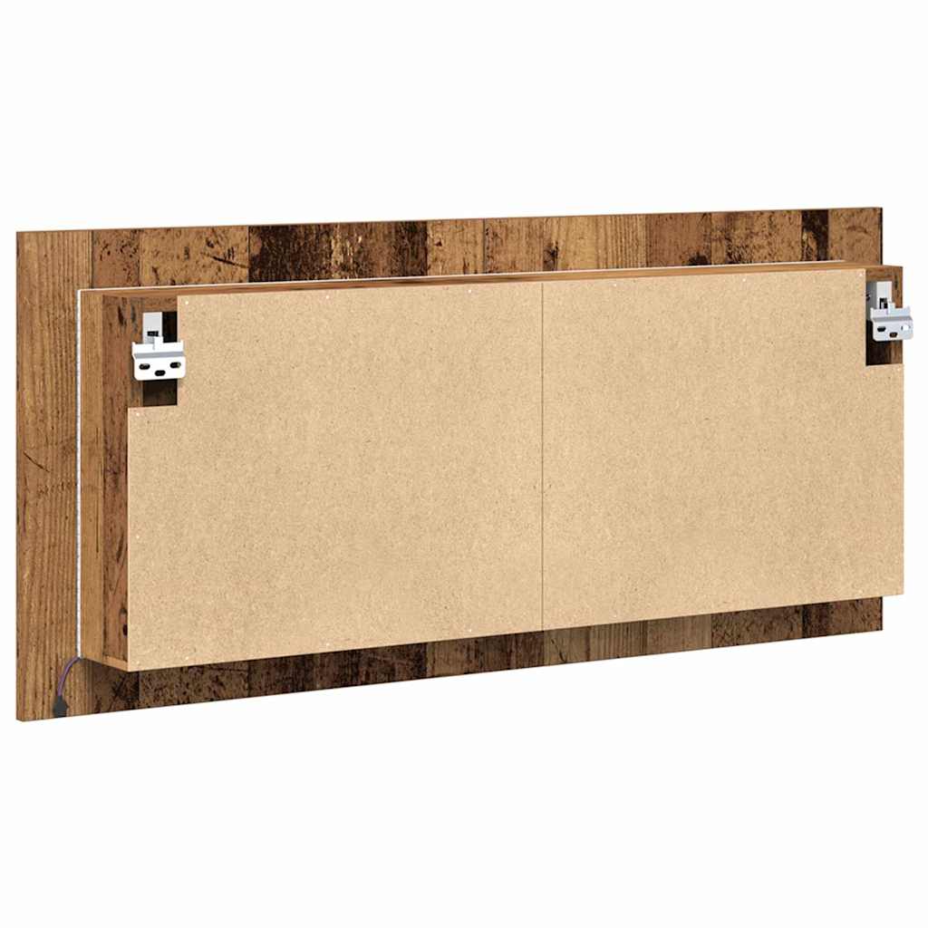 vidaXL LED Mirror Cabinet Old Wood 100 x 12 x 45 cm Engineered Wood