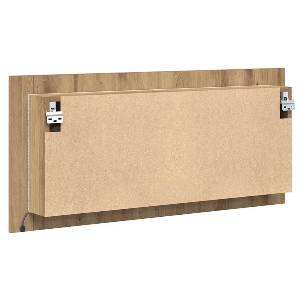 vidaXL LED Mirror Cabinet Artisan Oak 100 x 12 x 45 cm Engineered Wood