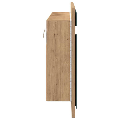 vidaXL LED Mirror Cabinet Artisan Oak 100 x 12 x 45 cm Engineered Wood