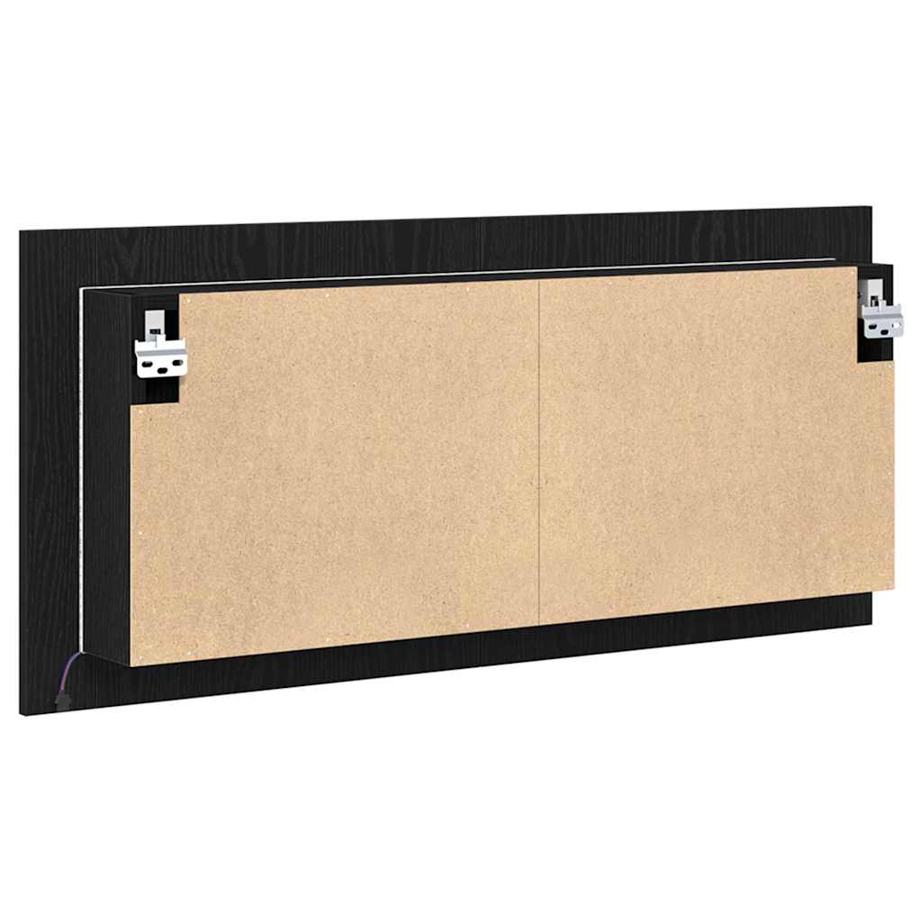 vidaXL LED Mirror Cabinet Black Oak 100 x 12 x 45 cm Engineered Wood