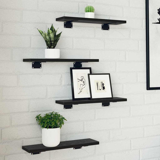 vidaXL Bookshelf Board 3-Tier 4 pcs 40 x 10 x 1.5 cm Engineered Wood