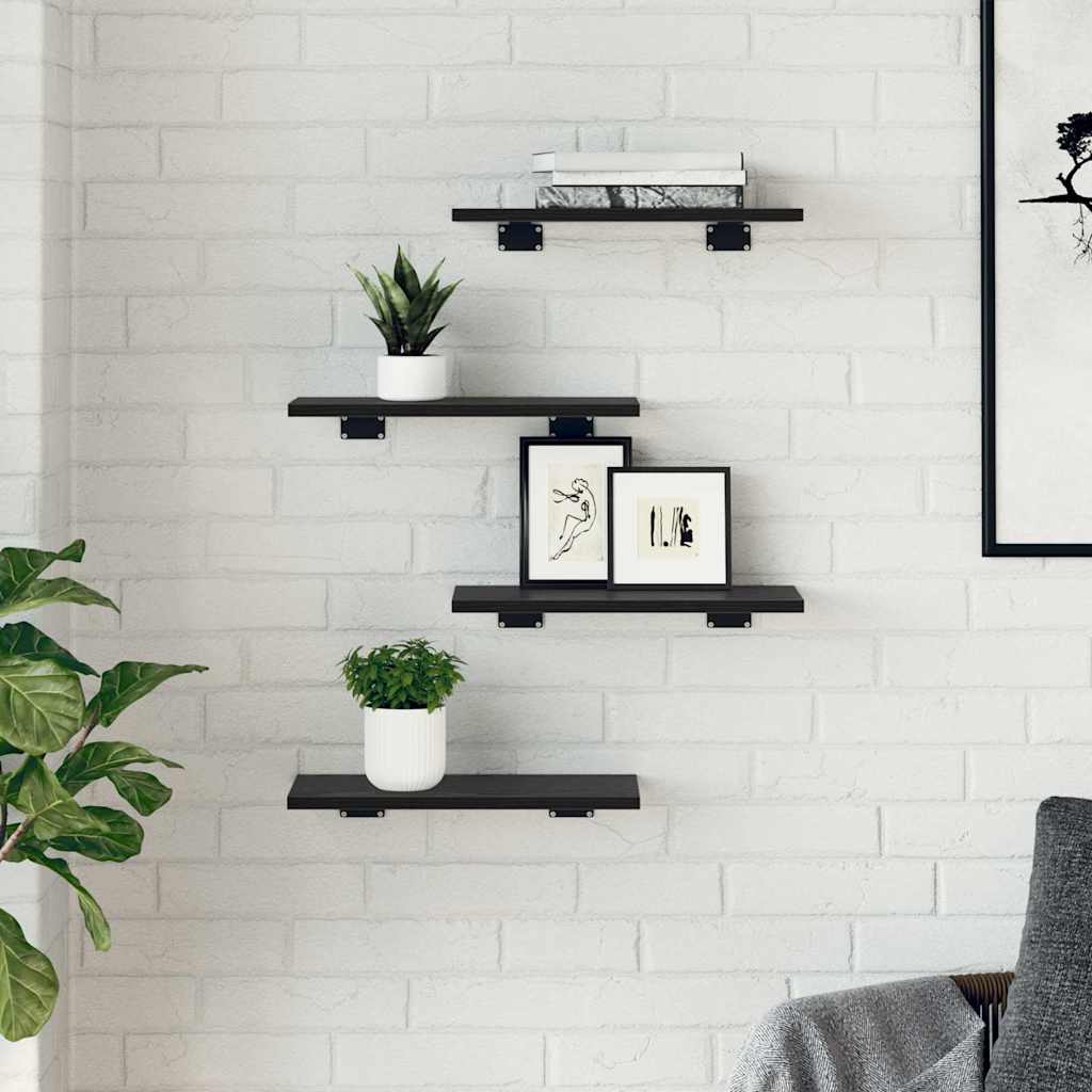 vidaXL Bookshelf Board 3-Tier 4 pcs 40 x 20 x 1.5 cm Engineered Wood