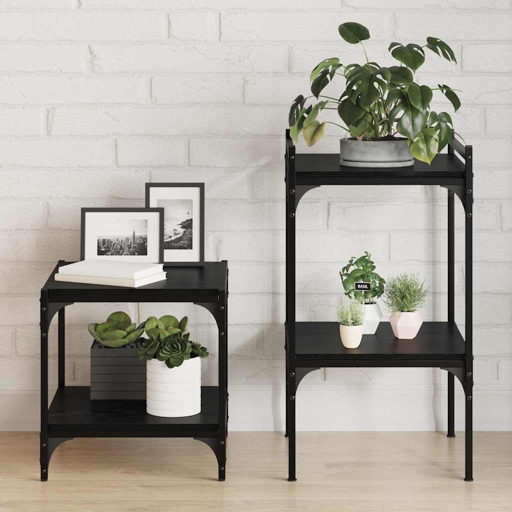 vidaXL Bookshelf Board 4 pcs Black 40 x 40 x 1.5 cm Engineered Wood