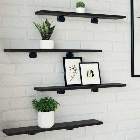 vidaXL Bookshelf Board 3-Tier 4 pcs 60 x 10 x 1.5 cm Engineered Wood