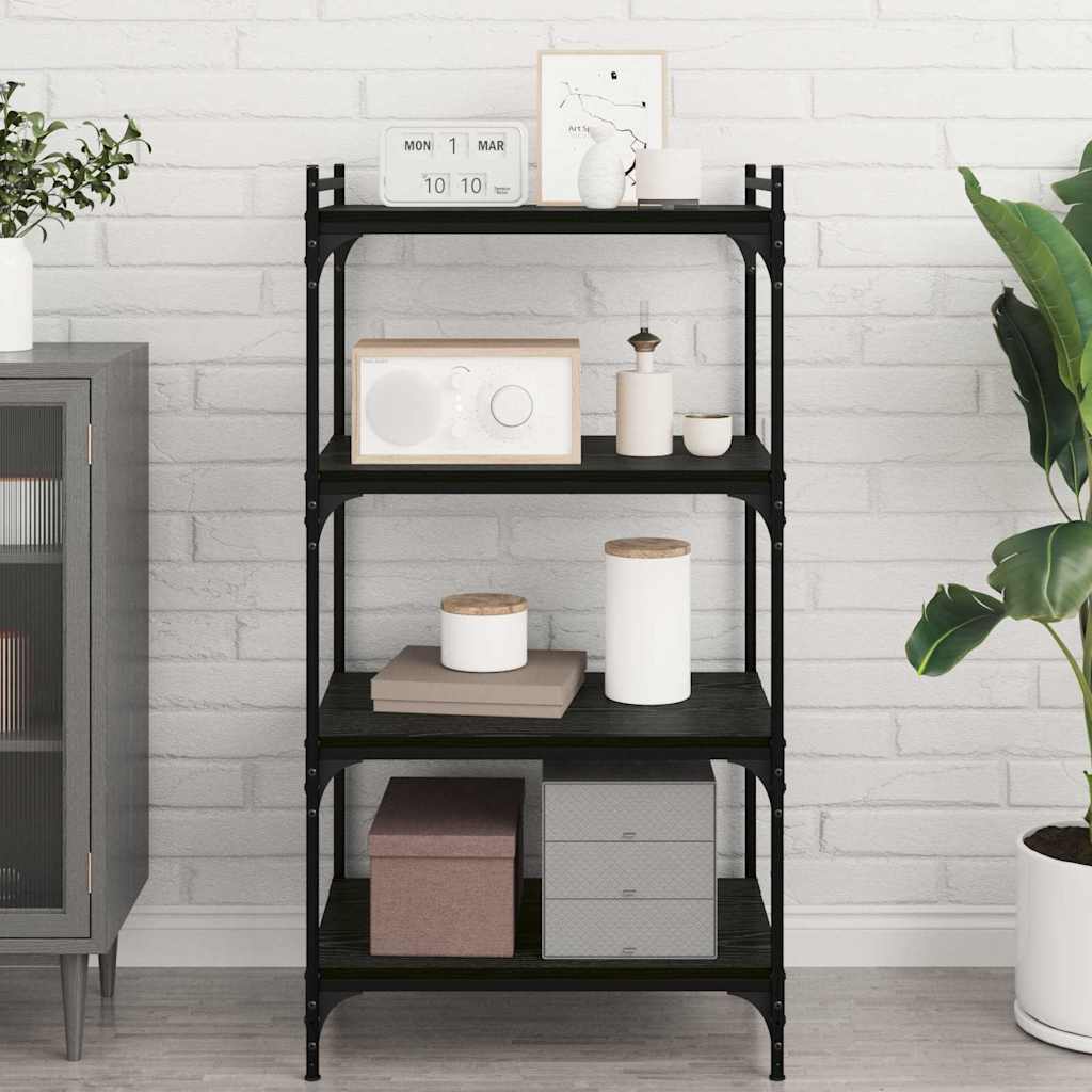 vidaXL Bookshelf Board 4 pcs Black 60 x 40 x 1.5 cm Engineered Wood
