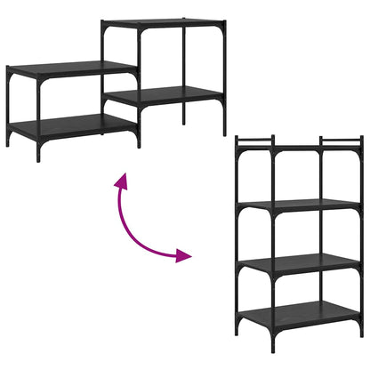 vidaXL Bookshelf Board 4 pcs Black 60 x 40 x 1.5 cm Engineered Wood